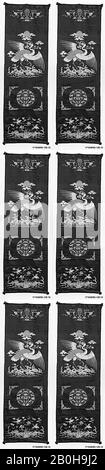 Sedia Strip, Cina, dinastia Qing (1644–1911), Data inizio 18th secolo, Cina, seta, filo metallico; su seta; foderato di lino (?), 62 1/4 x 19 1/2 in. (158,12 x 49,53 cm), Ricamati con tessuti Foto Stock