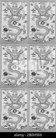 Panel, China, 17th Century, China, Silk, 46 1/2 x 29 in. (118,1 x 73,7 cm), tessuto tessile Foto Stock