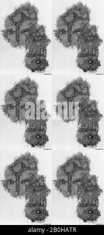 Rug Frammento, Frammento, 9th-10th secolo, Attribuito ad Egitto, lana, altezza 26,67 cm, Textiles-Tappeti Foto Stock