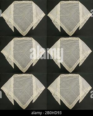 Fichu, probabilmente americano, quarto quarto quarto quarto 18th secolo, probabilmente americano, cotone Foto Stock