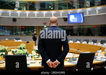 Bruxelles, Belgio. 20th Feb, 2020. Presidente del Consiglio europeo Charles Michel al Vertice straordinario del Consiglio europeo di Bruxelles. Foto. 20th Feb, 2020. JP Black ***SLOVACCHIA, POLONIA OUT* Credit: JP Black/ZUMA Wire/Alamy Live News Foto Stock