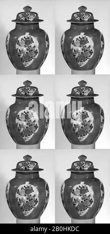 Jar, Cina, dinastia Qing (1644–1911), Data fine 17th–inizio 18th secolo, Cina, porcellana, H. 11 1/2 in. (29,2 cm), ceramica Foto Stock