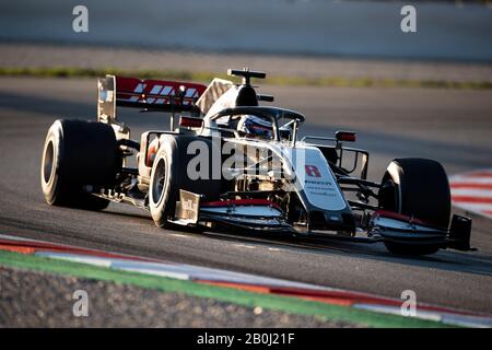 20th Febbraio 2020; circuito De Barcelona, Barcellona, Catalogna, Spagna; Formula 1 Pre Season Test One; Romain Grosjean guida il Team Haas F1 VF-20 in pista durante le giornate di test di Formula Uno al circuito della Catalunya Foto Stock