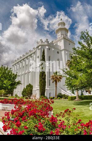 St George Utah Temple, Chiesa Dei Santi Degli Ultimi Giorni, 1877, St George, Utah, Usa Foto Stock