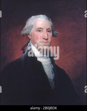 Gilbert Stuart, George Washington, American, Gilbert Stuart (American, North Kingston, Rhode Island 1755–1828 Boston, Massachusetts), Ca. 1798–1800, cucina americana, olio su tela, 29 x 23 3/4 in. (73,7 x 60,3 cm), Dipinti Foto Stock