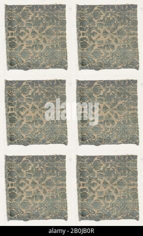 Frammento, italiano, fine 16th secolo, italiano, Totale: 8 1/4 x 8 7/8 in. (21 x 22,5 cm), Textiles-Velvets Foto Stock