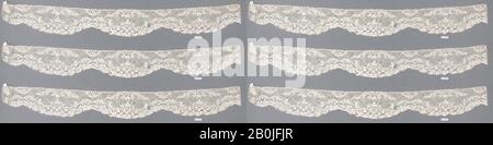 Strip, fiammingo, Anversa, inizio 18th secolo, fiammingo, Anversa, merletto A Bobina, L. 23 x W. 2 1/2 pollici (58,4 x 6,4 cm), Textiles-Laces Foto Stock