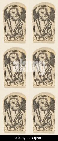 Anonimo, Tedesco, 15th secolo, San Pietro, Anonymous, Tedesco, 15th secolo, 15th secolo, foglio: 11/16 x 3/8 in. (1,8 x 1 cm), stampe Foto Stock