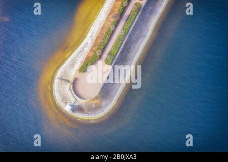 Argine nel Parco Nazionale Mezhigorye, vista dei droni. Foto Stock