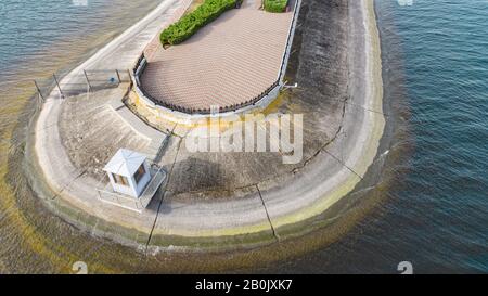 Argine nel Parco Nazionale Mezhigorye, vista dei droni. Foto Stock