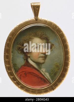 Stile di William Grimaldi, Sir Joshua Reynolds (1723–1792), Stile di William Grimaldi (1773 o successivo), Ivory, Oval, 1 7/8 x 1 1/2 in. (47 x 37 mm), miniature Foto Stock