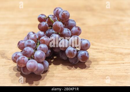 Grappoli di vite con frutti di uva. La vite, la vite o la vite è un vitigno della famiglia vitaceae, coltivato in tutte le regioni temperate. Il vino è prodotto da esso Foto Stock