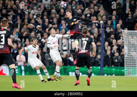 Londra, Regno Unito. 19th febbraio 2020. Durante la partita della UEFA Champions League Round di 16 tra Tottenham Hotspur e la RB Leipzig al Tottenham Hotspur Stadium, Londra, Inghilterra, il 19 febbraio 2020. Foto Di Carlton Myrie. Solo uso editoriale, licenza richiesta per uso commerciale. Nessun utilizzo nelle scommesse, nei giochi o nelle singole pubblicazioni di club/campionato/giocatore. Credit: Uk Sports Pics Ltd/Alamy Live News Foto Stock