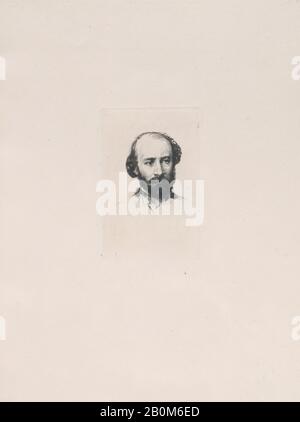 Marcellin-Gilbert Desboutin, Ritratto Di Octave Feuillet, Marcellin-Gilbert Desboutin (Francese, Cérilly 1823–1902 Nizza), Octave Feuillet (Francese, 1821–1890), 1878, Drypoint, Foglio: 14 9/16 × 10 1/8 In. (37 × 25,7 cm), Piastra: 4 3/4 × 3 1/8 in. (12 × 7,9 cm), stampe Foto Stock