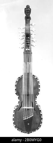 Viola d'Amore, Francese, 18th secolo, Francia, Francese, legno, ebano, avorio, Totale: 7,6 x 34,3 cm (3 x 13 1/2in.), Chordophone Foto Stock