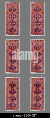 Tappeto, ca. 1800, Attribuito alla Turchia, Ladik, lana, H. 110 1/4 in. (280 cm), W. 45" (114,3 cm), tappeti tessili Foto Stock