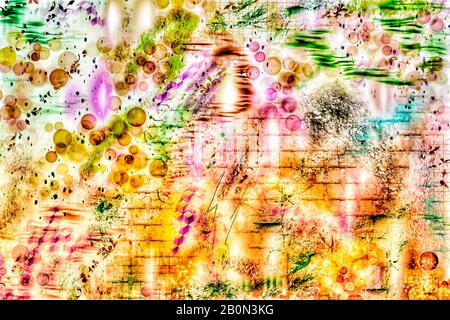 Pittura digitale d'arte astratta Foto Stock