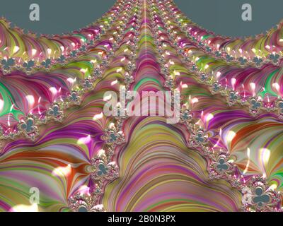 Rainbow Bridge Fractal Background Pattern Foto Stock