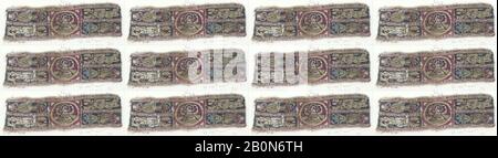 Frammento tessile, Coptic, 6th–7th secolo, Prodotto in Egitto bizantino, Coptic, lino, lana, Totale: 2 3/4 x 9 1/4 in. (7 x 23,5 cm), tessuto tessile Foto Stock