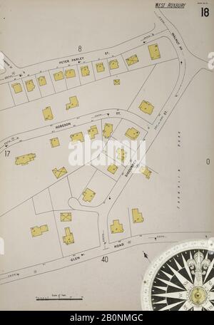 Immagine 19 Della Mappa Sanborn Fire Insurance Di Boston, Contea Di Suffolk, Massachusetts. Vol. 7, 1898. 121 fogli. Bound, America, mappa stradale con una bussola Del Xix Secolo Foto Stock