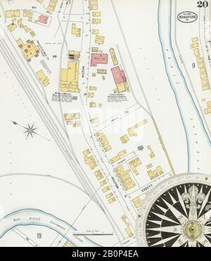 Immagine 20 della mappa Sanborn Fire Insurance di Bradford, McKean County, Pennsylvania. Dic 1899. 25 fogli, America, mappa stradale con una bussola Del Xix Secolo Foto Stock