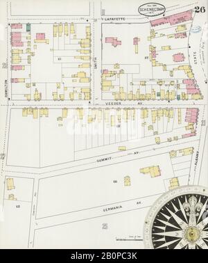 Immagine 26 Della Mappa Sanborn Fire Insurance Di Schenectady, Schenectady County, New York. Maggio 1894. 37 fogli, America, mappa stradale con una bussola Del Xix Secolo Foto Stock