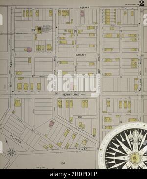 Immagine 3 della mappa Sanborn Fire Insurance di McKeesport, Allegheny County, Pennsylvania. 1894. 40 fogli. Bound, America, mappa stradale con una bussola Del Xix Secolo Foto Stock