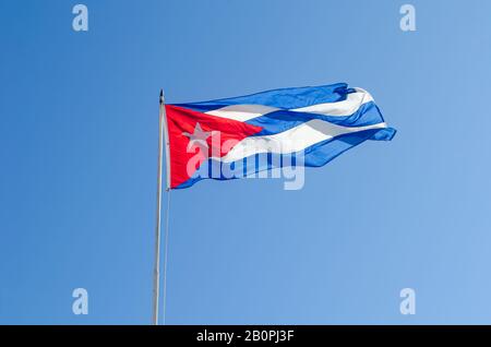 Bandiera di Cuba Foto Stock