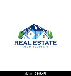 Agenti Immobiliari, Architetto, Roofing, Ristrutturazione E Modello Di Logo Vettore Ipotecario Illustrazione Vettoriale