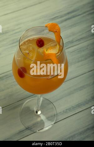 Mocktail alla menta zenzero BlackBerry, vista dall'alto Foto Stock