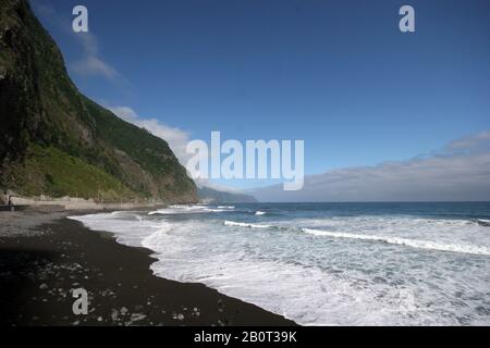 Spiaggia su Madeira, Madeira Foto Stock