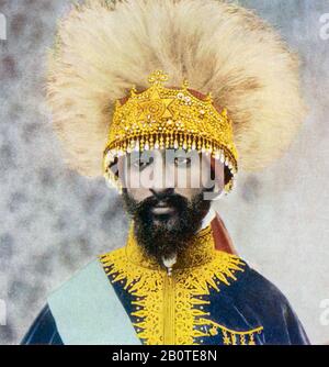 Haile SELASSIE (1892-1975) imperatore di Etiopia circa 1942 Foto Stock