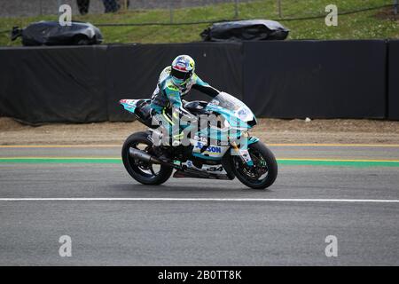 Alastair Seeley - Yamaha - Eha Yamaha (34) - Campionato Britannico Supersport 2019 Dickies. Brands Hatch, Druids Bend. Foto Stock