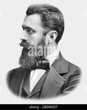 Theodor Herzl 1860-1904 Giornalista Ebreo Austro-Ungherese Scrittore Attivista Politico Foto Stock