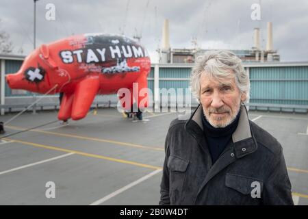 Roger Waters, co-fondatore e bassista della rock band Pink Floyd, che ha annunciato la sua partecipazione ad un rally 'Free Assange' che si terrà sabato a Londra. Foto Stock