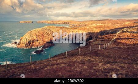 Isola di Lewis Outer Ebrides Rugged Coastal Scotland Foto Stock