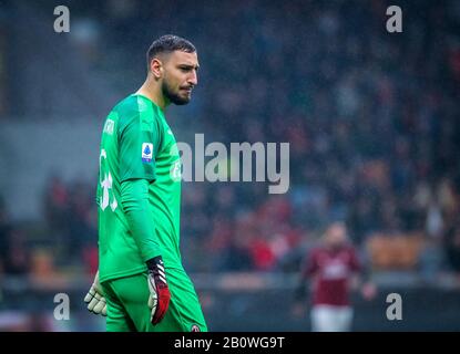 Gianluigi Donarumma di AC Milan durante la serie A 2019/20 partita tra AC Milan vs Torino FC allo stadio di San Siro, Milano, Italia, il 17 febbraio, Foto Stock