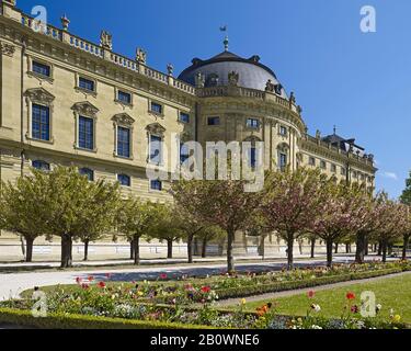 Hofgarten Con Wuerzburg Residence A Wuerzburg, Bassa Franconia, Baviera, Germania, Europa Foto Stock
