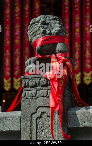 Sculture Nel Tempio Del Buddha Di Giada, Puxi, Shanghai, Cina, Asia Foto Stock