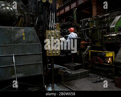 Nowa Huta Steelworks, Kraków, Malopolskie, Polonia Foto Stock