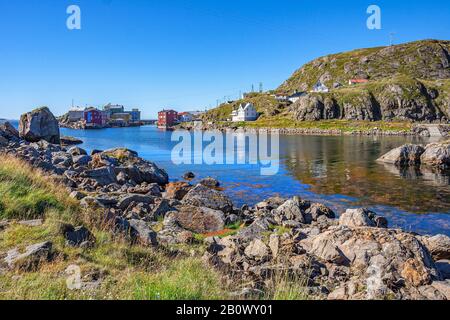 Il vecchio villaggio di Nyksund a pareraalen. Foto Stock