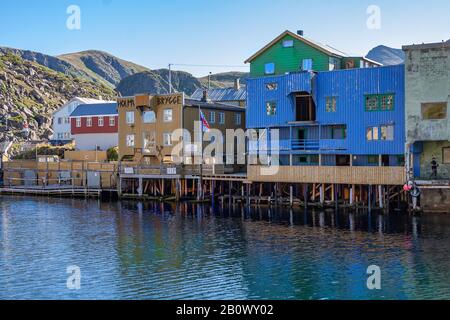 Il vecchio villaggio di Nyksund a pareraalen. Foto Stock