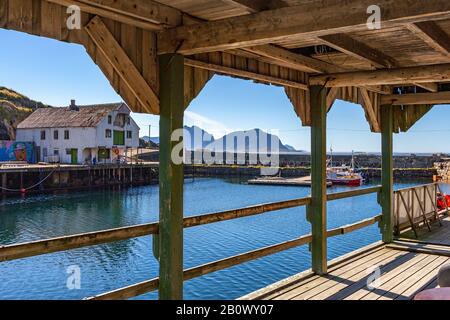 Il vecchio villaggio di Nyksund a pareraalen. Foto Stock