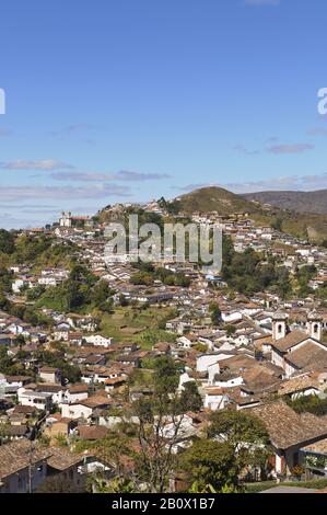 Vista Su Ouro Preto, Minas Gerais, Brasile, Sud America, Foto Stock