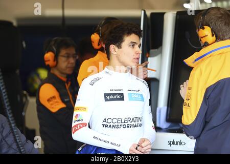 Lando norris (gbr) mclaren mcl35 durante i test pre-stagione 2020, Campionato di Formula 1 a Barcellona (Spagna), Italia, 21 febbraio 2020 Foto Stock