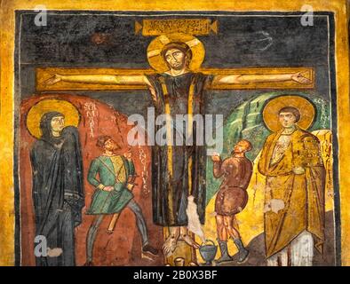 16 Gennaio 2017. Antica Chiesa Di Santa Maria (Santa Maria Antiqua) Nel Foro Romano. Affreschi bizantini, 6th secolo. Roma, Italia. Foto Stock