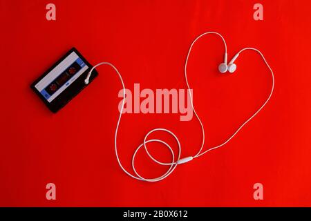 Stile pop-music attributi anni ottanta, retrò vecchia scuola 80-s o 90-s concetto. Foto Stock