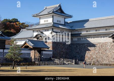 Il Castello di Kanazawa, Kanazawa, Ishikawa Prefettura, Giappone Foto Stock