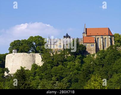 Castello Di Lutherstadt Mansfeld, Sassonia-Anhalt, Germania, Foto Stock