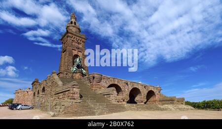 Kyffhauser monumento sul Kyffhauser vicino Bad Frankenhausen, Turingia, Germania, Foto Stock